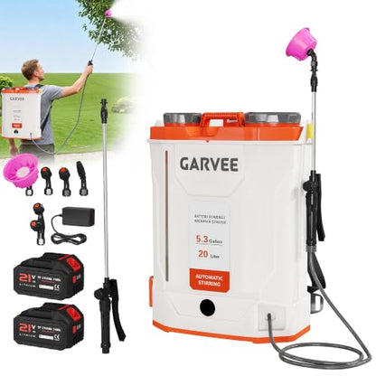 Garvee Battery Powered Backpack Sprayer 5.3 Gallon - color: 5.3 Gallon