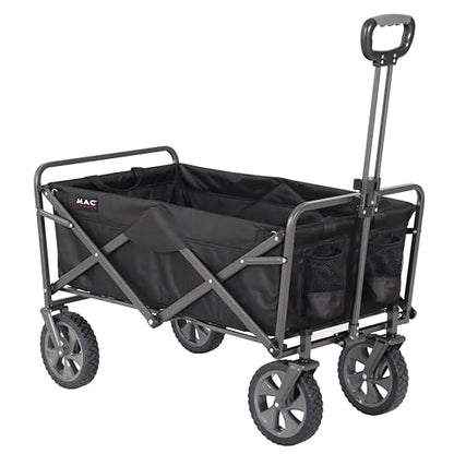 Mac Sports Collapsible Folding Outdoor Utility Wagon, Black - color: Black