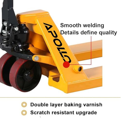 APOLLOLIFT Pallet Jack Trucks 27" W x 48" L Fork, 6600Lb with Extra Stopper - size: 6600lbs-48"x27"+Stopper