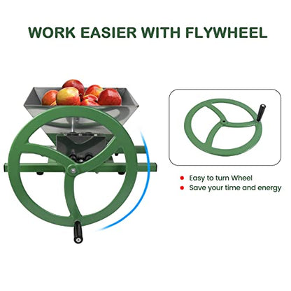 Fruit Wine Press and Crusher,100% Nature Apple&Grape&Berries Crusher Manual Juice Maker