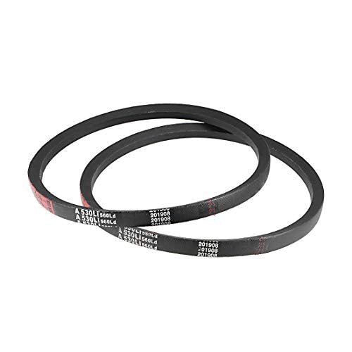 uxcell A530 V-Belts 530mm Inner Girth 13mm Top Width 8mm Thickness A-Section Rubber Drive Transmission Belt 2pcs - size: 21"