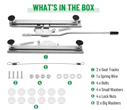 Dual Locking Ball Bearing Seat Sliders - color: Silver-Gray