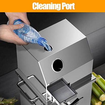 Electric Sugar Cane Press Juicer Machine, Cleaning Port