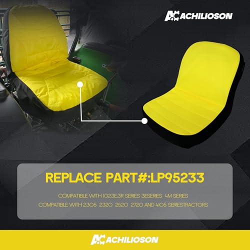 LP92334 Riding Lawn Mower Seat Cover, Compatible with John Deere Mower & Gator Seats (Up to 18" High) | Cushioned, Waterproof Oxford 300D Fabric with Storage Pouch, Replaces CPLP92334 - size: LP92334