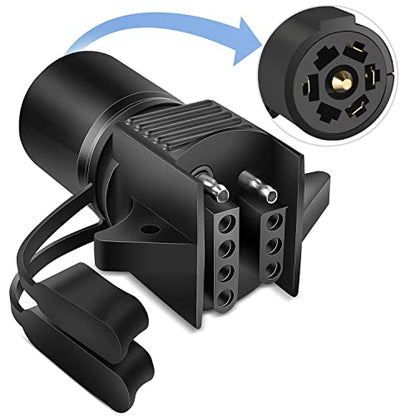 Nilight 7 Pin Round to 4-Way 5-Pin Flat Blade Light Adapter - color: 7Pin to 4&5Pin Trailer Adapter