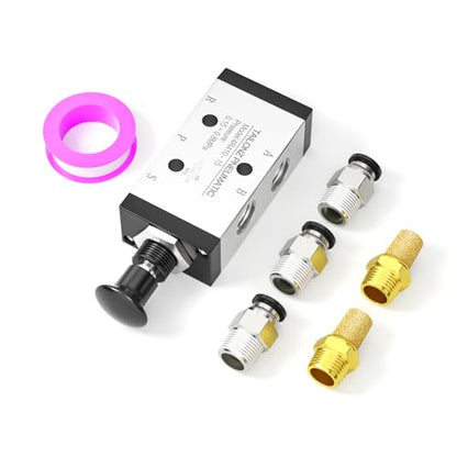TAILONZ 1/2"NPT 5/2 4R410-15 Manual Valve - size: 1/2"NPT, style: 5 Way 2 Position Manual