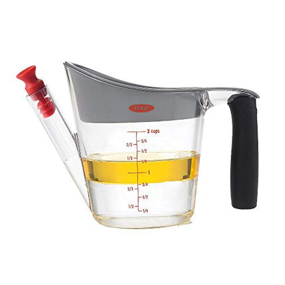 OXO Good Grips 2-Cup Fat Separator - Clear/White/Black - style: 2 Cup