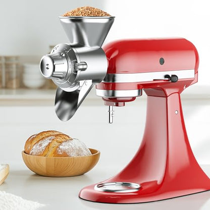 HOZODO Grain Mill Attachment for KitchenAid Stand Mixer, All Metal