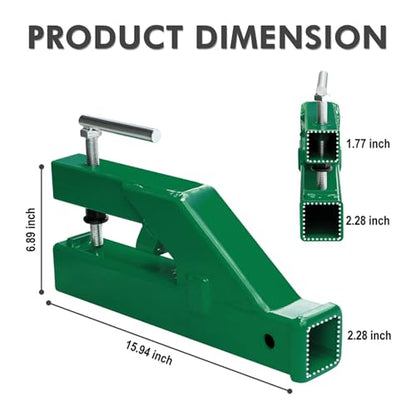 Bucket Hitch Receiver Attachments for Tractor Green - color: Green