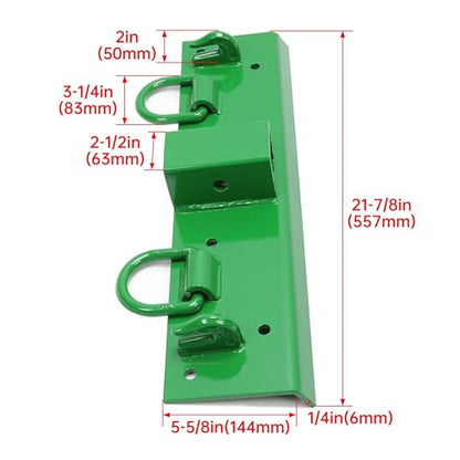 ECOTRIC Bolt-On Bucket Grab Hooks with 2" Receiver for John Deere 4100