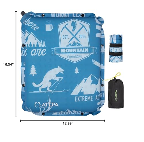 ATEPA Inflatable Seat Cushion - color: XL - 1 Pack Bluetrail