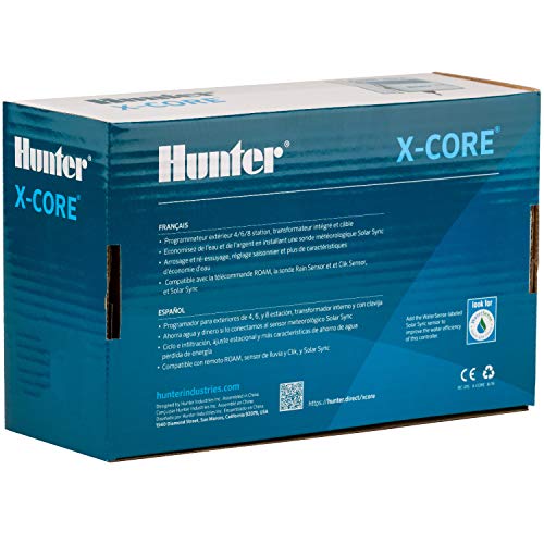 Hunter X-Core 8 Zone Sprinkler Timer, Indoor/Outdoor Sprinkler Controller
