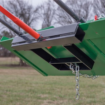 Titan Attachments 49" Hay Bale Spear Attachment with Stabilizer Spears, Universal HD Front Skid Steer Tractor Loader Bucket Attachment, 3000 LB Capacity