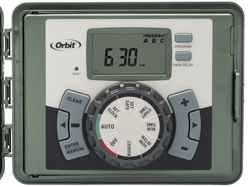 Orbit 6 Station Indoor or Outdoor Irrigation Controller, Tri-Lingual