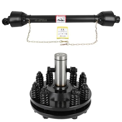 SCITOO Black 39"-63" PTO Shaft,1-3/8" Heavy Duty PTO Drive Shaft