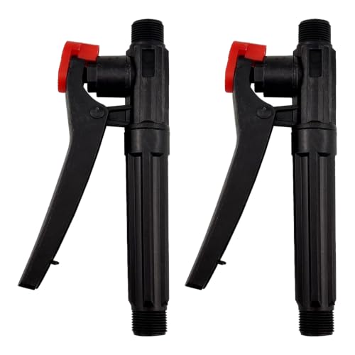 Pump Action Pressure Sprayer Handle, Replacement Wand for Backpack Sprayer, One-Handed Operation, Adjustable Water Spray 2 Pcs