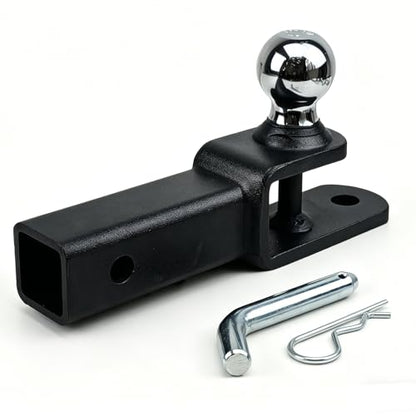 ATV/UTV Trailer Hitch with 2 Inch Ball, Fits 2 Inch Receiver - size: 2" Shank -2" Ball