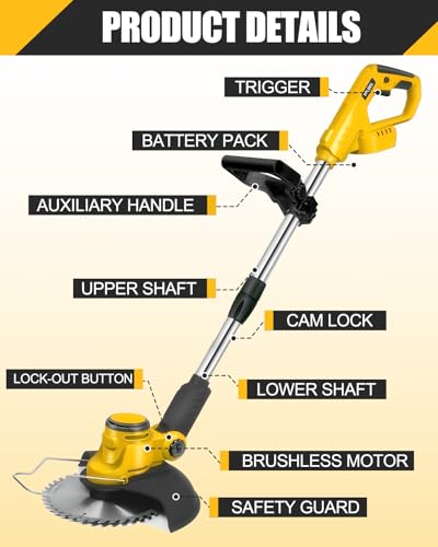 Cordless Weed Wacker for Dewalt 20V Battery(Battery Not Included)