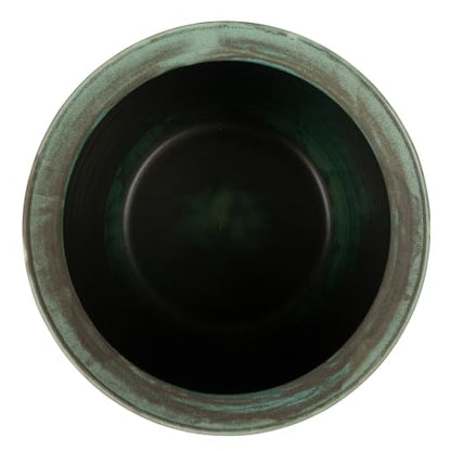 Creative Co-Op Matte Aqua Green Textured Stoneware Planter - color: Mint