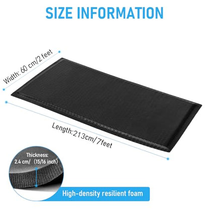Anti Fatigue Mat 2x7 Ft 15/16" Thick Soft Sponge Ergonomic Mat - size: 83.9"L x 23.6"W x 0.9"Th
