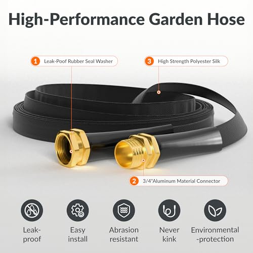 Giraffe Tools Garden Hose 25FT Lightweight Lay Flat Water Hose - size: 25FT