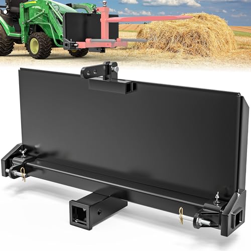 YITAMOTOR Skid Steer 3 Point Adapter Plate Mount with 2" Hitch Receiver