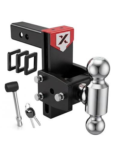 Young Adjustable Trailer Hitch, 2in Receiver, 6in Drop/Rise - size: 2" x 6" Drop