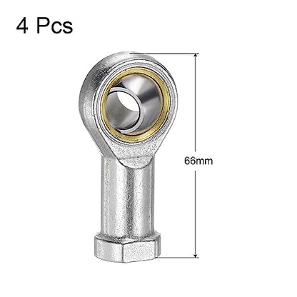 uxcell 4pcs SI12TK PHSA12 M12 Female Rod End Bearing M12x1.75 Right Hand Thread, Self-Lubricating Joint Rod Ends, Includes Jam Nut - size: M12