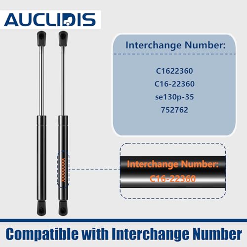 C16-22360 13 inch 35lb/156N Gas Strut Shock Spring Spring Lift Support for Leer ATC Camper Shell Truck Topper Cap Canopy Door Windows Toolbox Snugtop Replacement Parts, C1622360, Set of 2 by AUCLIDIS - size: 13in/35lb