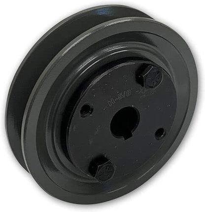 Single Groove 3.25" Cast Iron Electric Motor " H " Pulley/Sheave, Bushing Included, for 3/8" and 1/2" Top Width 3L/A/AK/4L/4LK Section V Belt, 1 Groove (5/8" Shaft / 0.625 Bore, AK32H) - size: 5/8" Shaft / 0.625 Bore