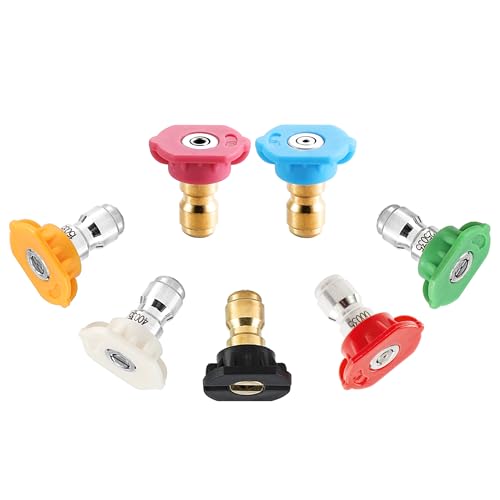 Tool Daily Pressure Washer Nozzle Tips, Multiple Degrees, 3.5 GPM, 7 Pack - size: Orifice 3.5-7 pack