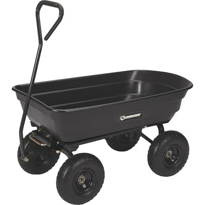 Strongway Poly Garden Dump Cart with Quick-Release Dump, 10 Inch Tires
