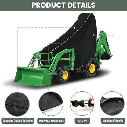 Waterproof Compact Tractors Cover Replace for John Deere 1025R 2520/ Kubota - size: Large