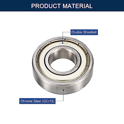 R8ZZ Deep Groove Ball Bearings, ID 1/2" x OD 1-1/8" x Width 5/16" Double Shielded Ball Bearing Pre-Lubricated Chrome Steel Z2 Lever 10pcs - size: R8ZZ 1/2"x1-1/8"x5/16"