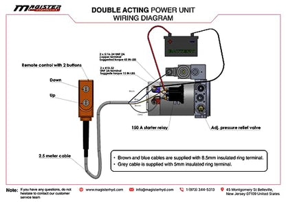Hydraulic Power Unit 12VDC for Dump Trailers. Steel Heavy Duty Reservoir. Single and Double Acting w Remote (4 Quarts, Double Acting) - color: Double Acting, size: 4 Quarts