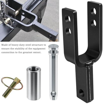 Versatile Quick Hitch Adapter with Adapter Sleeve Used to Adjust Top Link Bracket Movements for Category 1 top Link