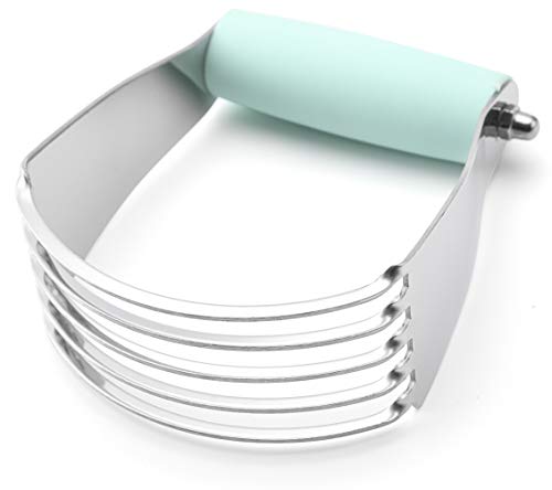 Spring Chef Medium Dough Blender Hand Tool - Durable Pastry Cutter - Mint | Heavy Duty Dough Mixer w/ Stainless Steel Blades, Professional Pastry Blender for Easy Mixing, Dishwasher Safe - color: Mint, size: 3" Medium