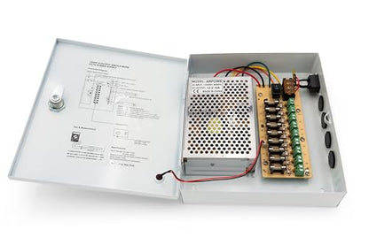 9 Channel/Port 10 AMPS, 12V DC Power Supply Box, Individually Fused for CCTV, LED, and All 12v DC Devices. Includes Screw Drivers & Extra fuses (9CH 10 AMP) - size: 9CH 10 AMP