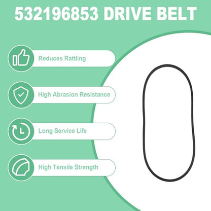 Podoy 532196853 Drive Belt 3/8" x 32-1/2" Replacement for Lawn Mower