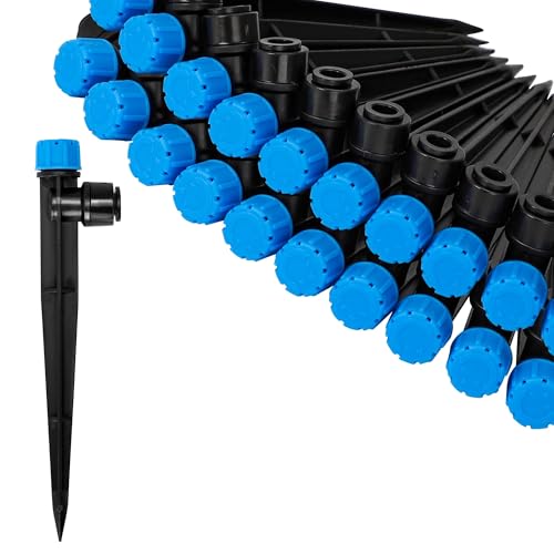 MIXC 100Pcs Drip Irrigation Emitters, Quick Push-to-Fit Connect Drip Stream - size: Drip Emitter Stream (100Pcs)