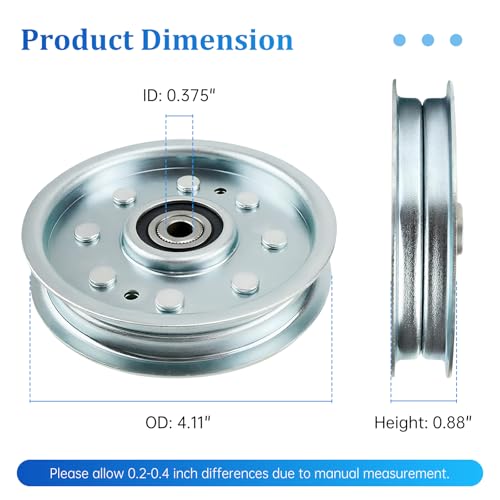 UP2WIN 07300101 Idler Pulley Compatible with A riens Zoom 1540 1634 1640, 07312500 Belt Pulley Compatible with Gravely ZT XL 42 HD 52 Pro-Turn 148 152 160, Replaces 7312500 07312559 039608 - size: 07300101_1pc