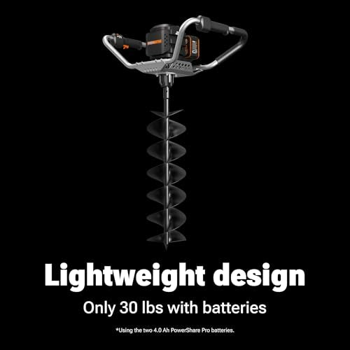 WORX Cordless Earth Auger, 40V 8" Digger, WG865