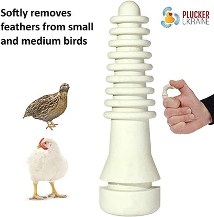 PluckerUkraine Quail Plucker Machine Mini 330 - Poultry Feather Remover for Small Chicken Quail Pigeon with Small Soft Fingers 13″Drum 110V-Plucker KIT (Quail Plucker Machine) (New)