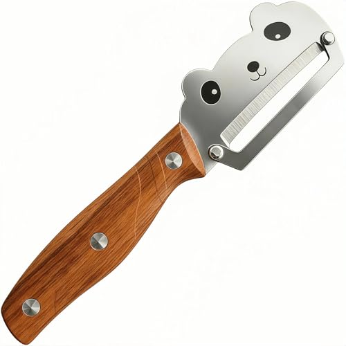 TEEVEA Vegetable Peeler, Stainless Steel PP Handle for Potato, Apple - color: Walnut-Silver-1
