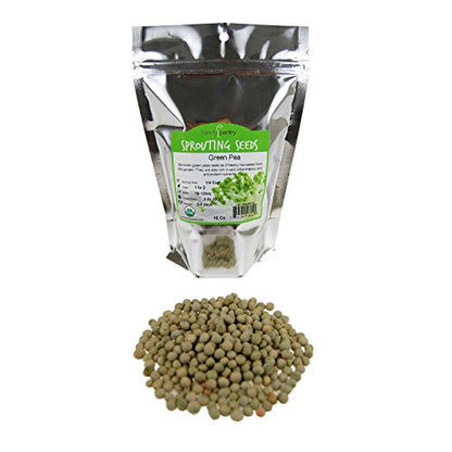 Handy Pantry Certified Organic Dried Green Pea Sprouting Seed - 1 Lb - size: 1 pound