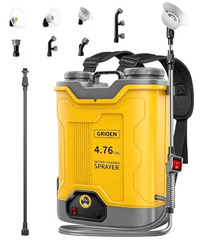 4.76-Gal Battery Powered Backpack Sprayer Compatible with DeWalt 20V MAX