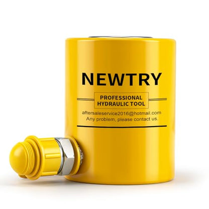 NEWTRY 20T Short Hydraulic Ram Jack, 2" Stroke Porta Power Ram Auto Retract - size: 20T