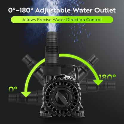 310W Pond Pump, Adjustable Flow 800~5,300GPH Submersible Water Pump - size: 310W
