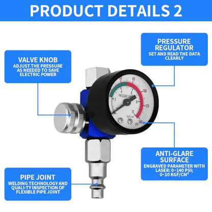 2PCS 1/4 inch Oil water separation cleaning filter