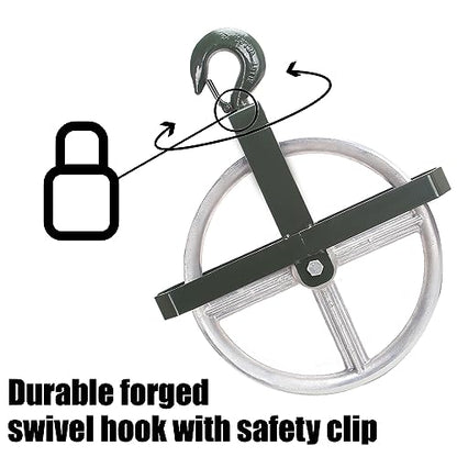 POPMOON Scaffold Hoist Pulley 12" Scaffolding Wheels Aluminum Pulley Wheel